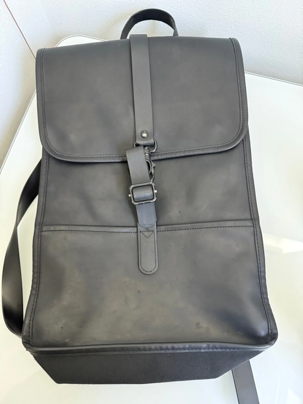 Rains Black Waterproof Backpack Mini - Picture 5 of 12
